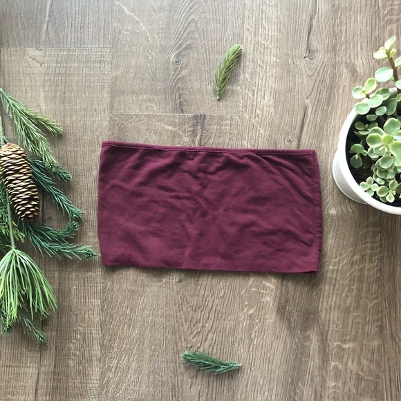 Brandy Melville Other - Brandy Melville Burgundy Bandeau